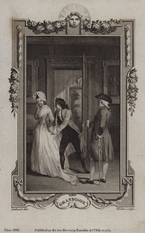Scéna z Historie sira Charlese Grandisona od Samuela Richardsona od English School