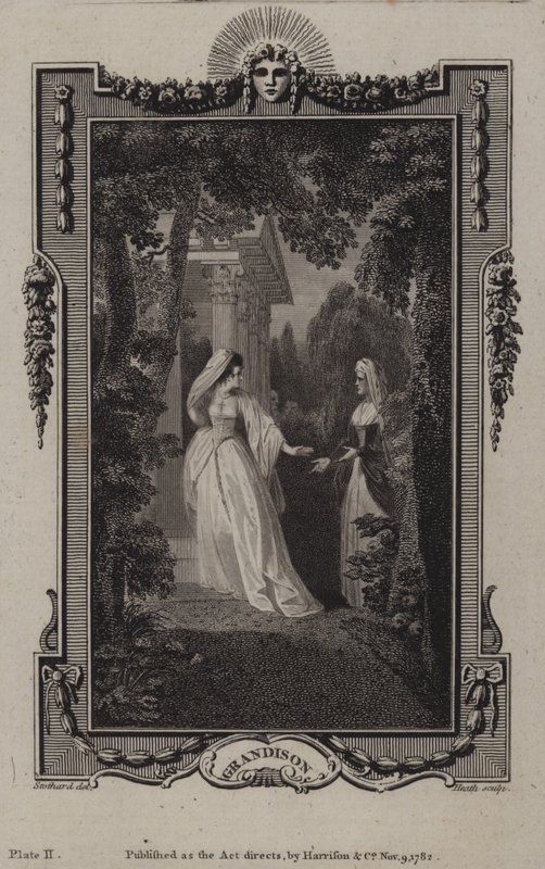 Scéna z Historie sira Charlese Grandisona od Samuela Richardsona od English School