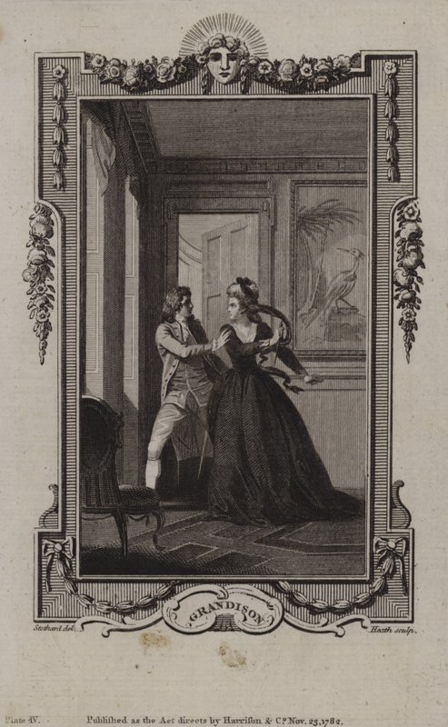 Scéna z Historie sira Charlese Grandisona od Samuela Richardsona od English School