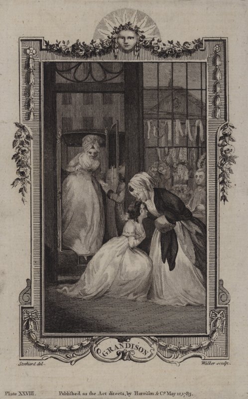 Scéna z Historie sira Charlese Grandisona od Samuela Richardsona od English School