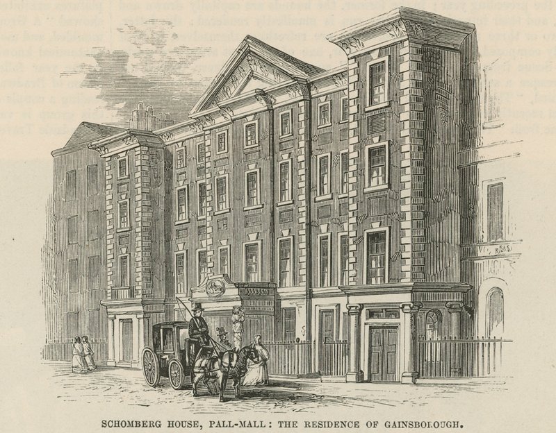 Schomberg House, Pall Mall, Londýn, rezidence Thomase Gainsborougha od English School