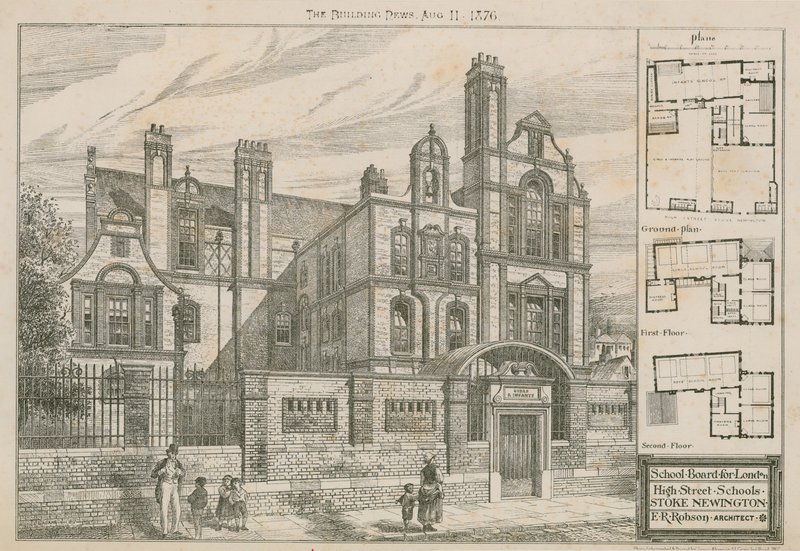 Školní rada pro Londýn, High Street Schools, Stoke Newington, Londýn od English School