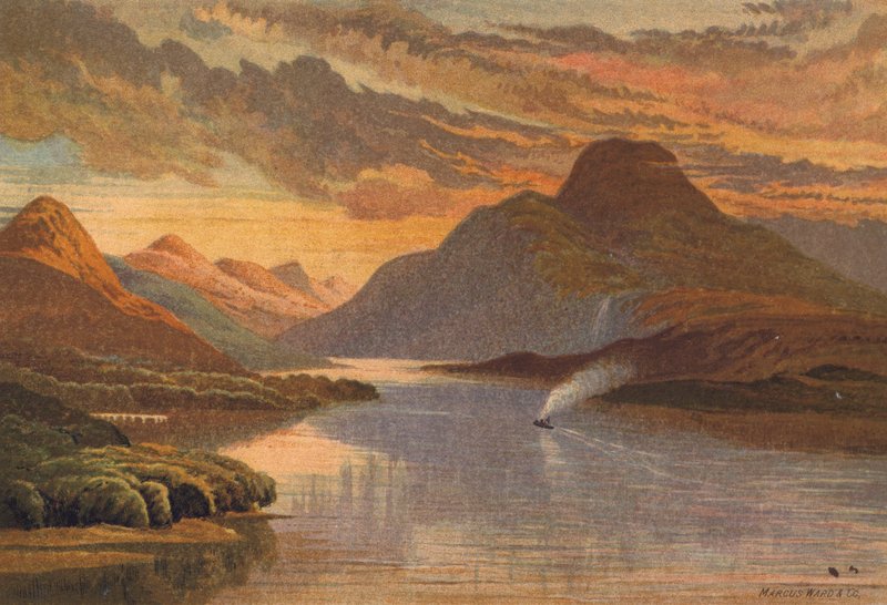 Skotsko, Loch Lomond (barevné lito) od English School