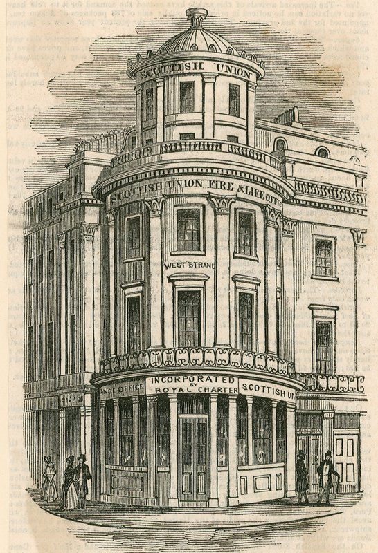 Scottish Union Insurance Company, The Strand, Londýn od English School