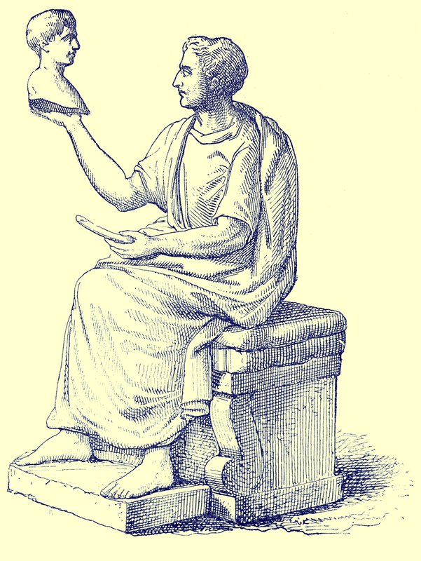 Sochař, ilustrace z Historie Říma od Victora Duruye, publikoval 1884 (digitálně vylepšený obrázek) od English School