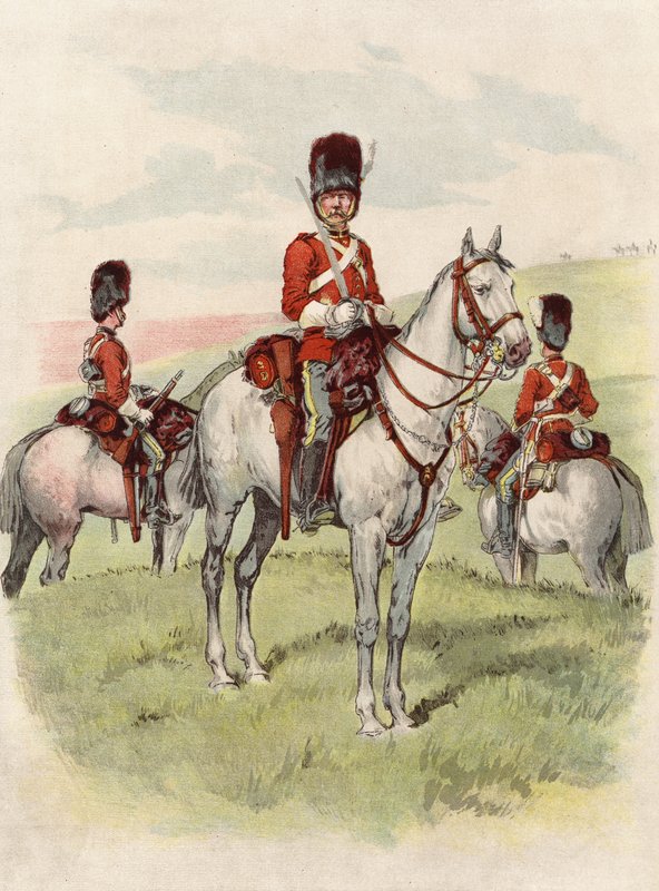 Second Dragoons, Royal Scots Grays (chromolitho) od English School