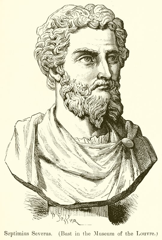 Septimius Severus. (Busta v muzeu v Louvru) od English School