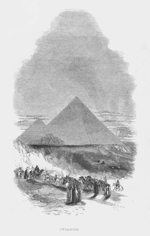 Sedm divů starověkého světa: Pyramidy (rytina) od English School