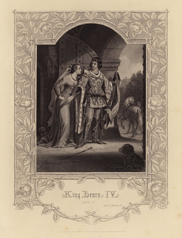 Shakespeare: Jindřich IV., část 1, dějství II, scéna 3 (rytina) od English School