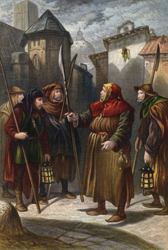 Shakespeare, Mnoho povyku pro nic, dějství III, scéna 3 od English School