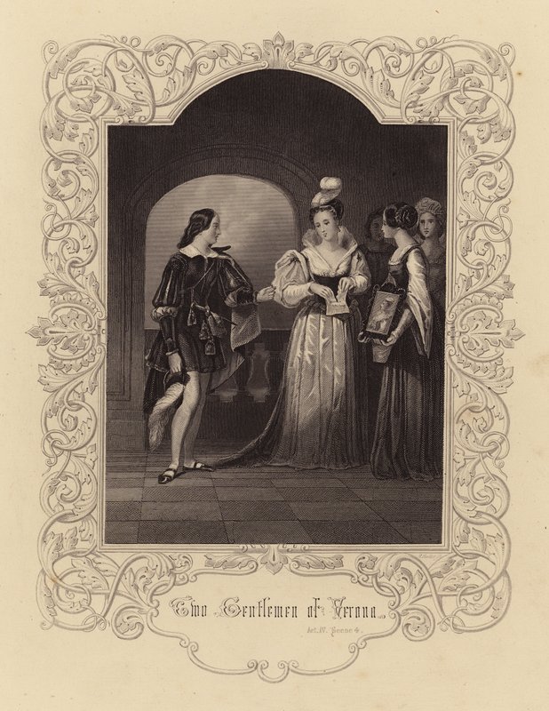 Shakespeare: Verona, 4. dějství, 4. scéna (rytina) od English School