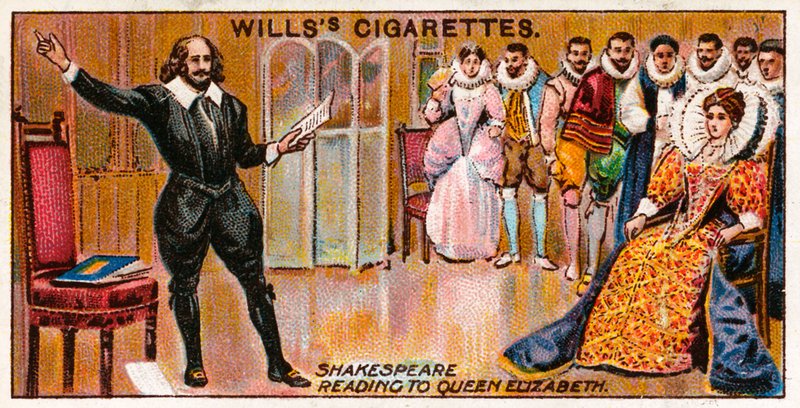 Shakespeare čte královně Alžbětě od English School