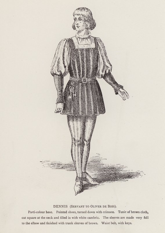 Shakespeare Jak se vám líbí: Dennis, sluha Olivera De Boise (litho) od English School