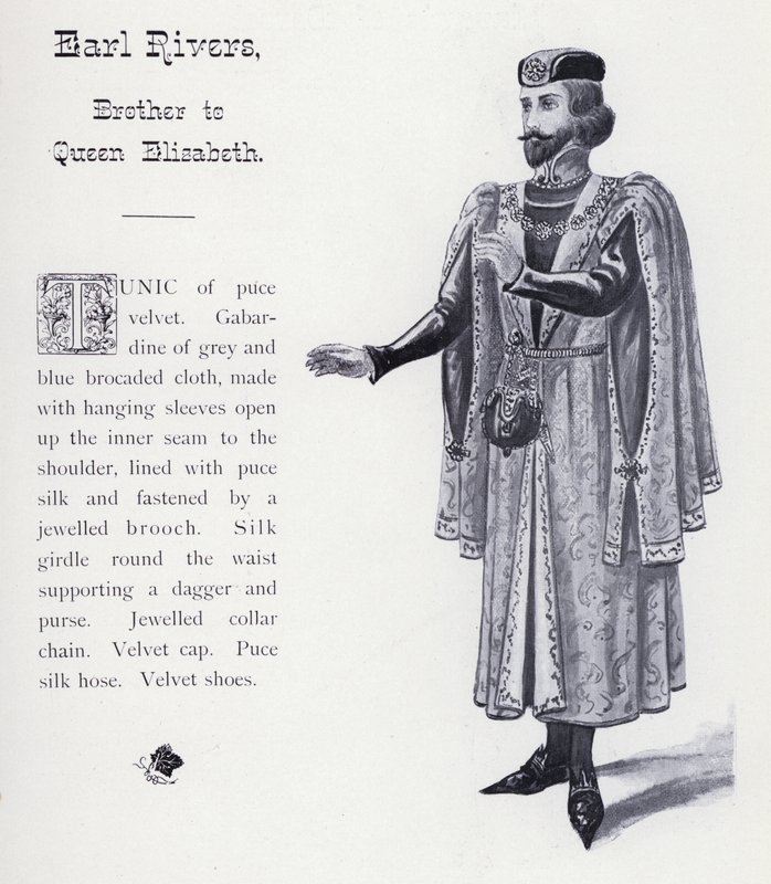 Shakespearův král Richard III.: Earl Rivers, bratr královny Alžběty (litho) od English School