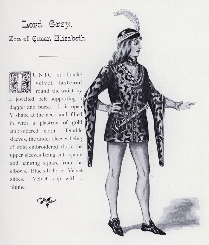 Shakespearův král Richard III.: Lord Grey, syn královny Alžběty (litho) od English School