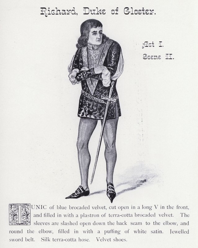 Shakespearův král Richard III: Richard, vévoda z Glosteru, dějství I, scéna II (litho) od English School