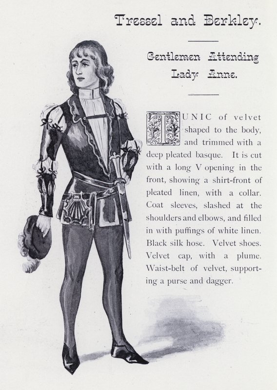 Shakespearův král Richard III: Tressel a Berkley, pánové navštěvující Lady Anne (litho) od English School