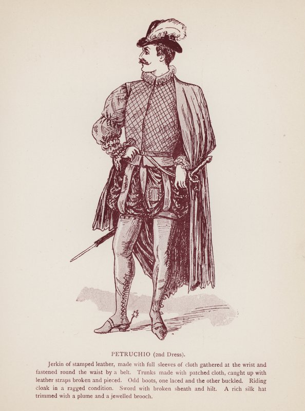 Shakespearovo Zkrocení zlé ženy: Petruchio, 2. šaty (litho) od English School
