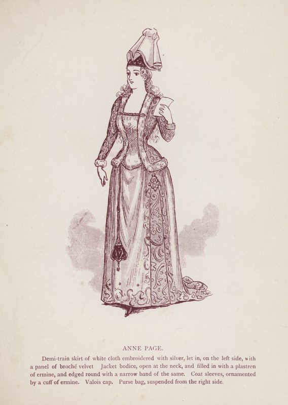 Shakespearovy Veselé paničky z Windsoru: Anne Page (litho) od English School
