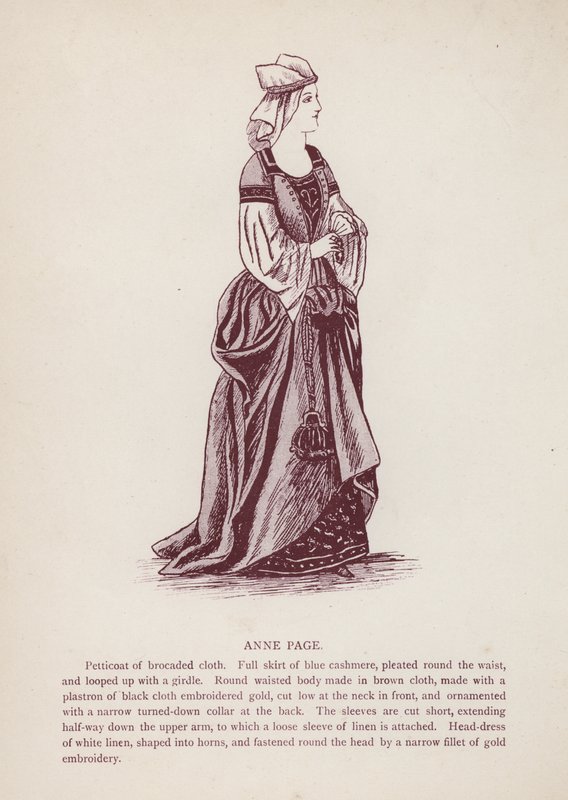 Shakespearovy Veselé paničky z Windsoru: Anne Page (litho) od English School