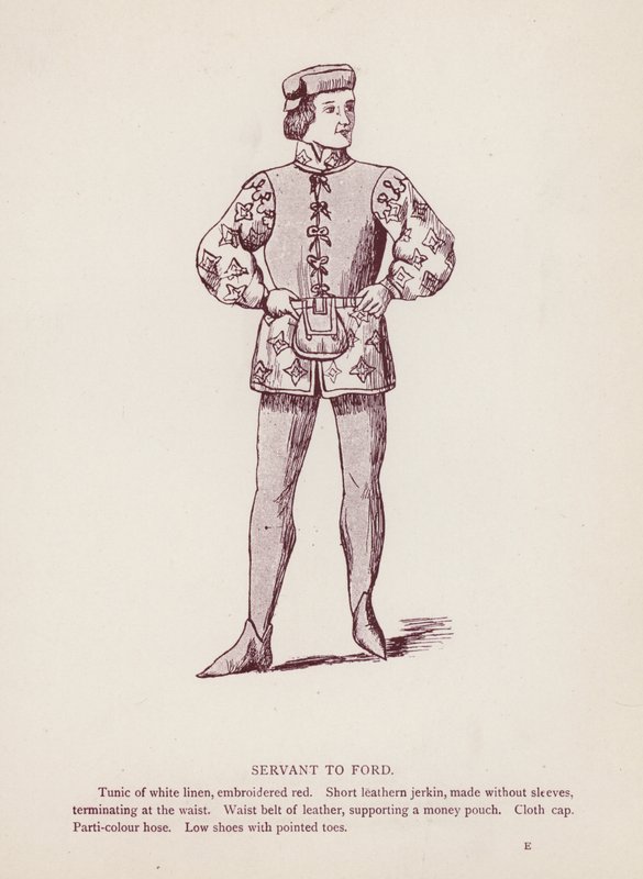 Shakespearovy Veselé paničky z Windsoru: Sluha Fordovi (litho) od English School