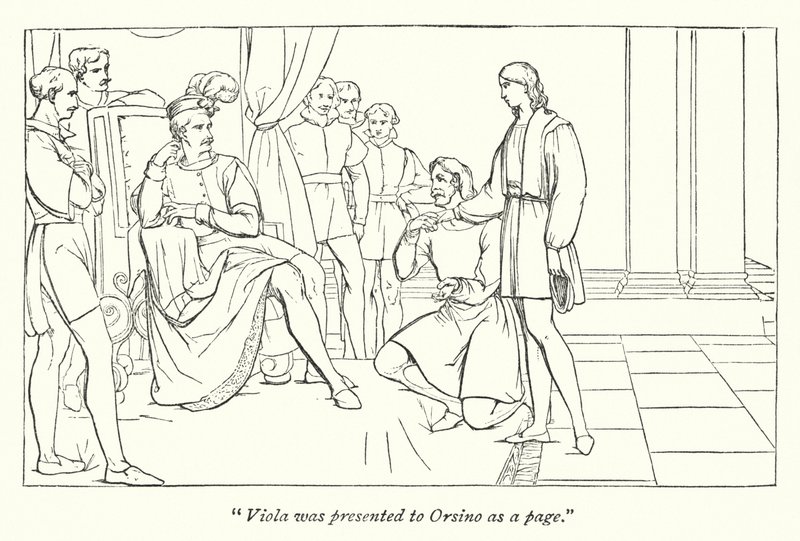 Shakespearova dvanáctá noc; Titulek představující Violu Orsinovi od English School