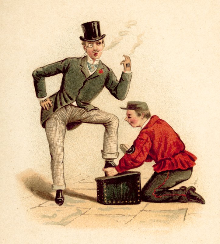 Bota černá (chromolitho) od English School