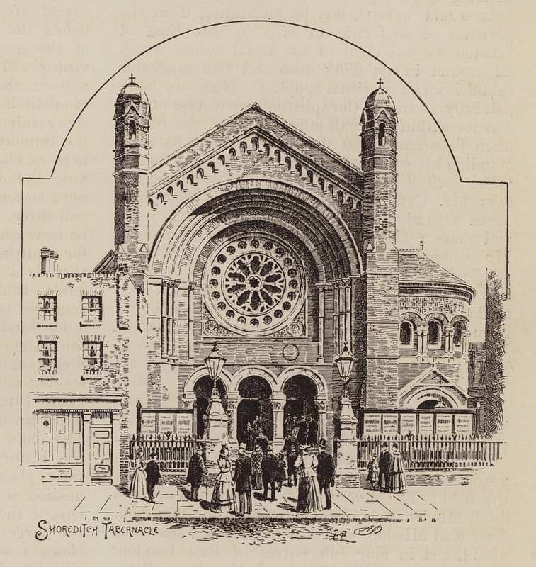 Shoreditch Tabernacle (rytina) od English School