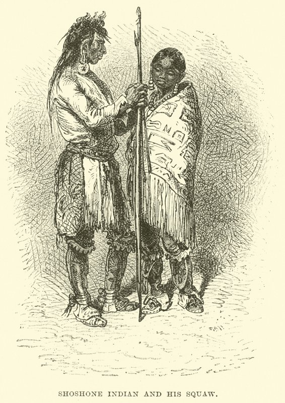 Shoshone Indian a jeho Squaw od English School