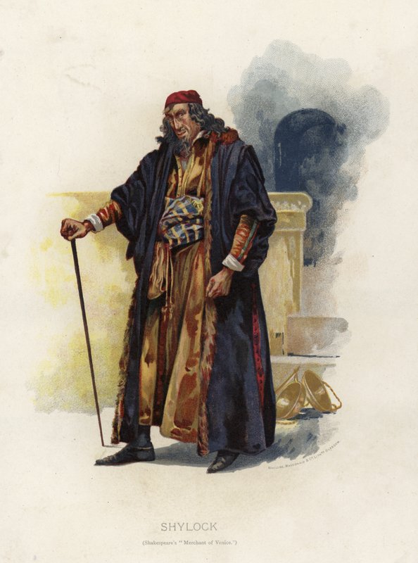 Shylock ze Shakespearova Kupce benátského od English School