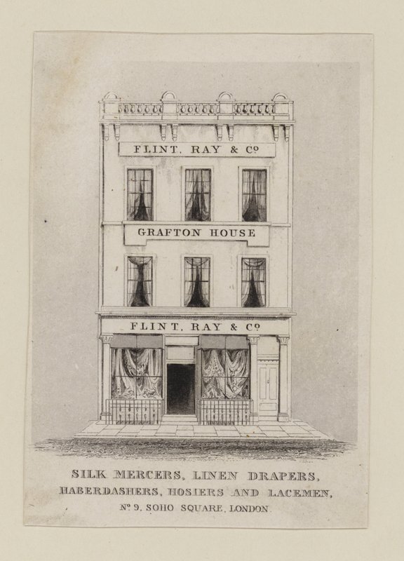 Silk Mercer, Flint Ray & Co, obchodní karta od English School