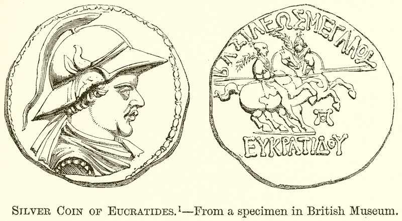 Stříbrná mince Eucratides od English School