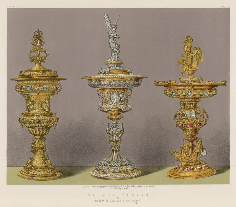 Silver Tazzas od pánů S Garrard and Co, Londýn od English School