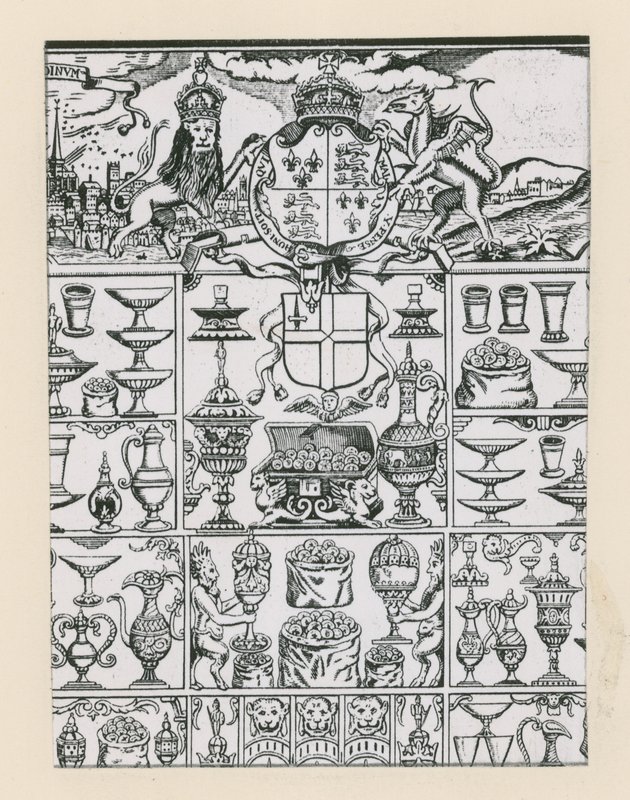 Stříbrná deska plánovaná jako ceny pro loterii 1569 od English School