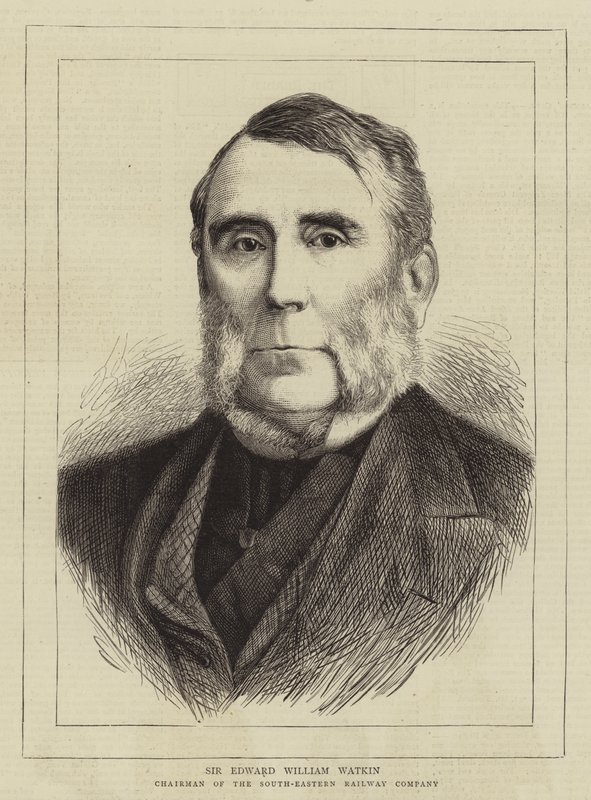 Sir Edward William Watkin (rytina) od English School