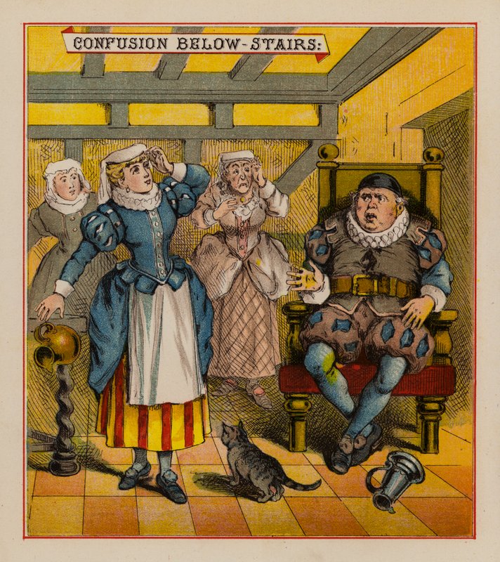Sir Francis Drake a jeho skřítci (barva lito) od English School