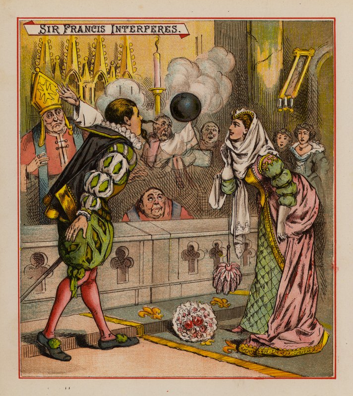 Sir Francis Drake a jeho skřítci (barva lito) od English School