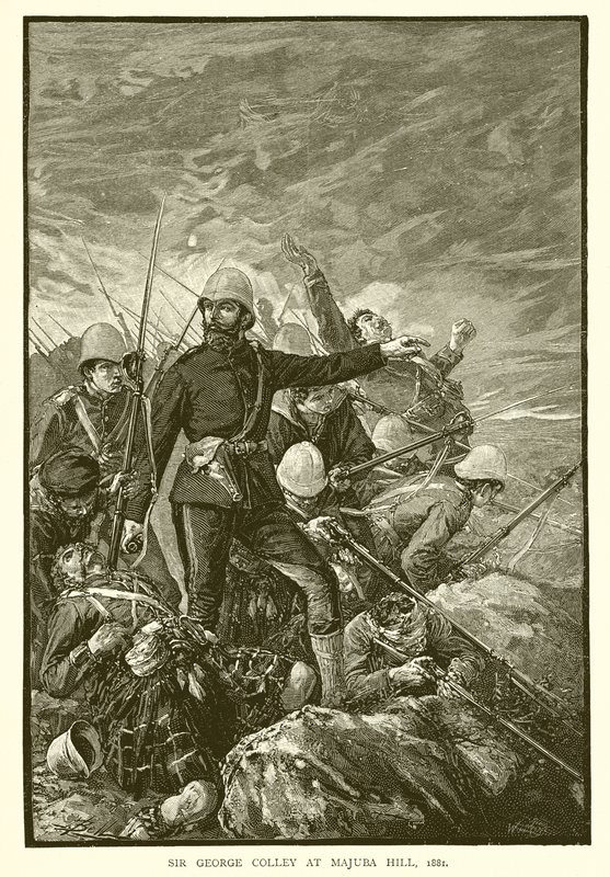 Sir George Colley na Majuba Hill, 1881 od English School