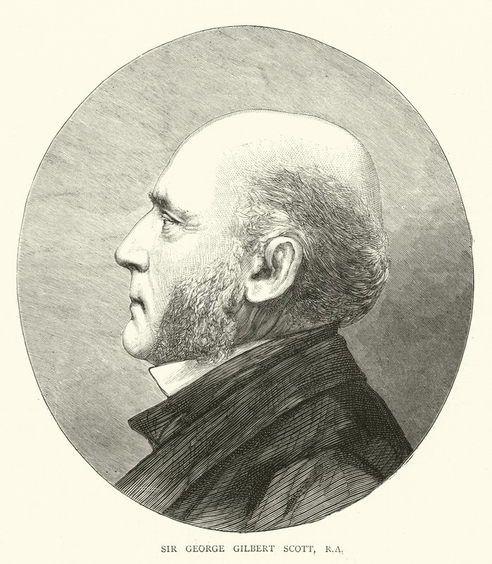 Sir George Gilbert Scott, RA (rytina) od English School