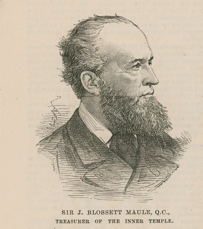 Sir J Blossett Maule, pokladník Vnitřního chrámu od English School