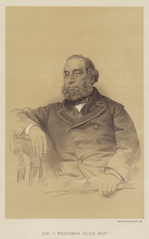 Sir J Whittaker Ellis, Baronet (litho) od English School