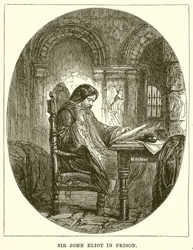 Sir John Eliot ve vězení od English School