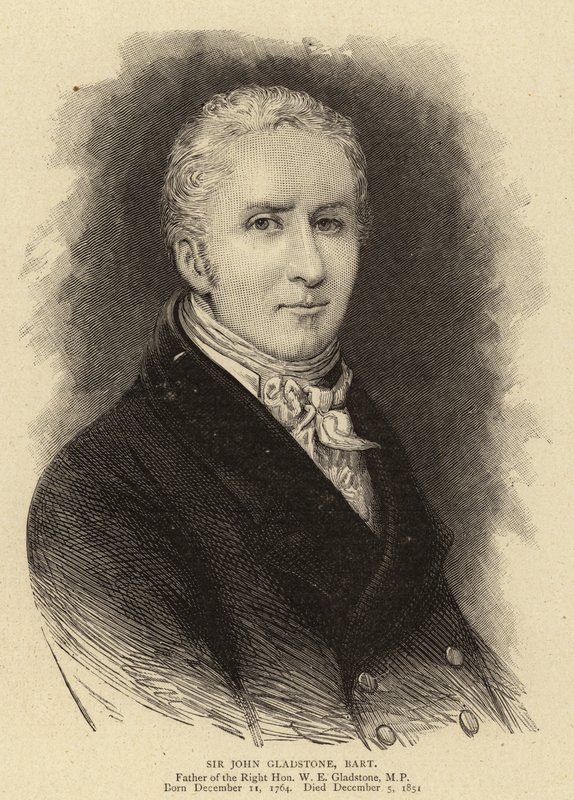 Sir John Gladstone, Bart (rytina) od English School
