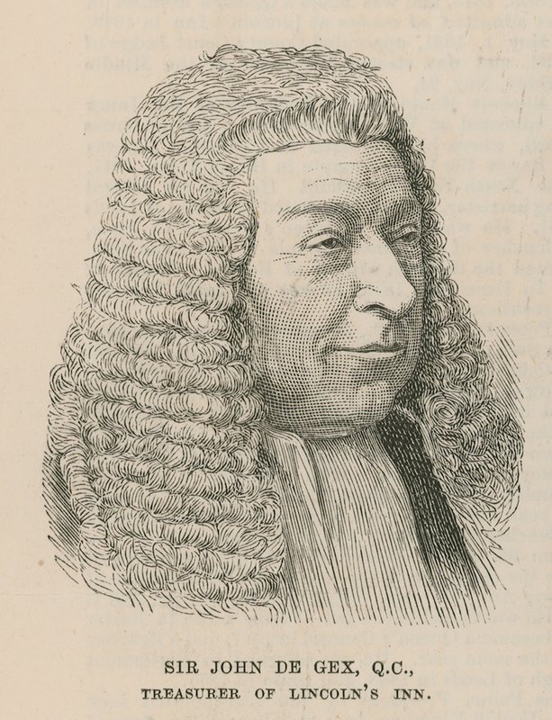 Sir John de Gex, pokladník Lincolns Inn od English School