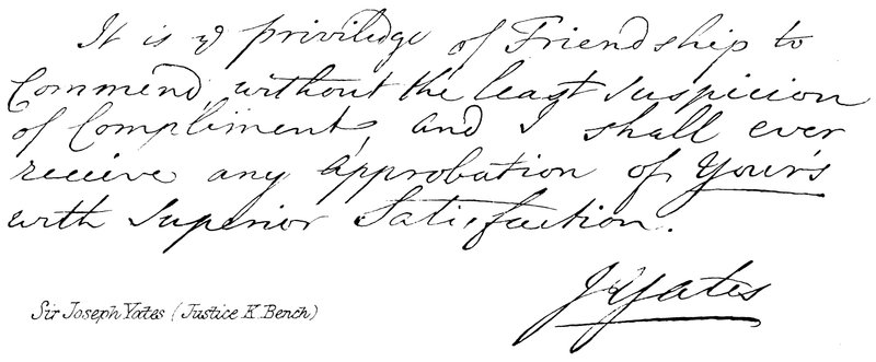 Sir Joseph Yates (Justice K Bench) od English School