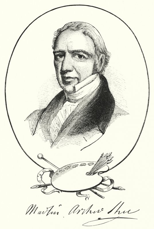Sir Martin Archer Shee (rytina) od English School