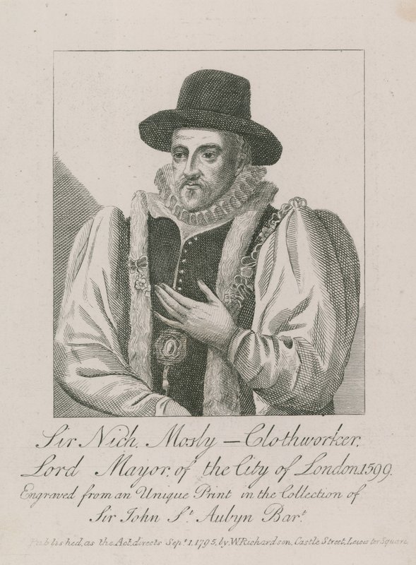 Sir Nicholas Mosley, soukeník, primátor Londýna, 1599 od English School