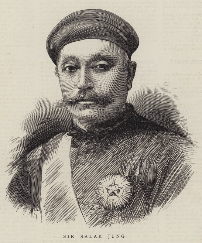 Sir Salar Jung (rytina) od English School