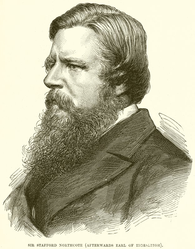 Sir Stafford Northcote (potom hrabě z Iddesleigh) od English School