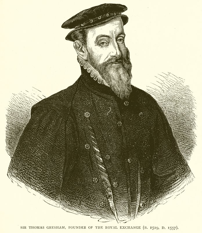 Sir Thomas Gresham, zakladatel Royal Exchange (B. 1519, D. 1557) od English School
